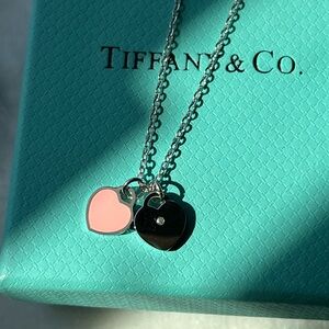 Two hearts necklace stainless steel